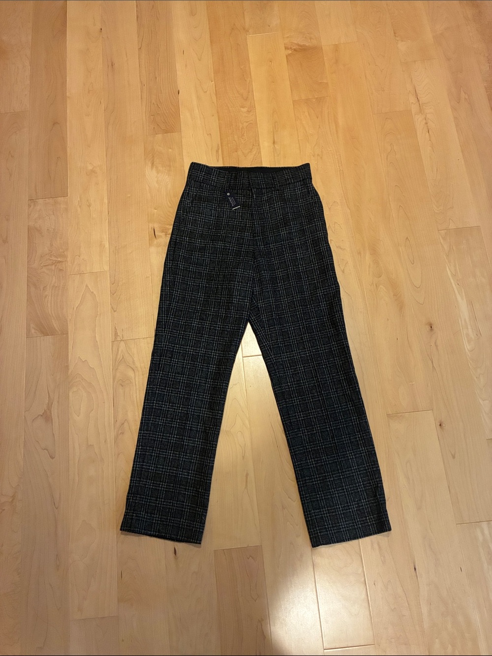 Men's Charcoal Plaid Dress Pants